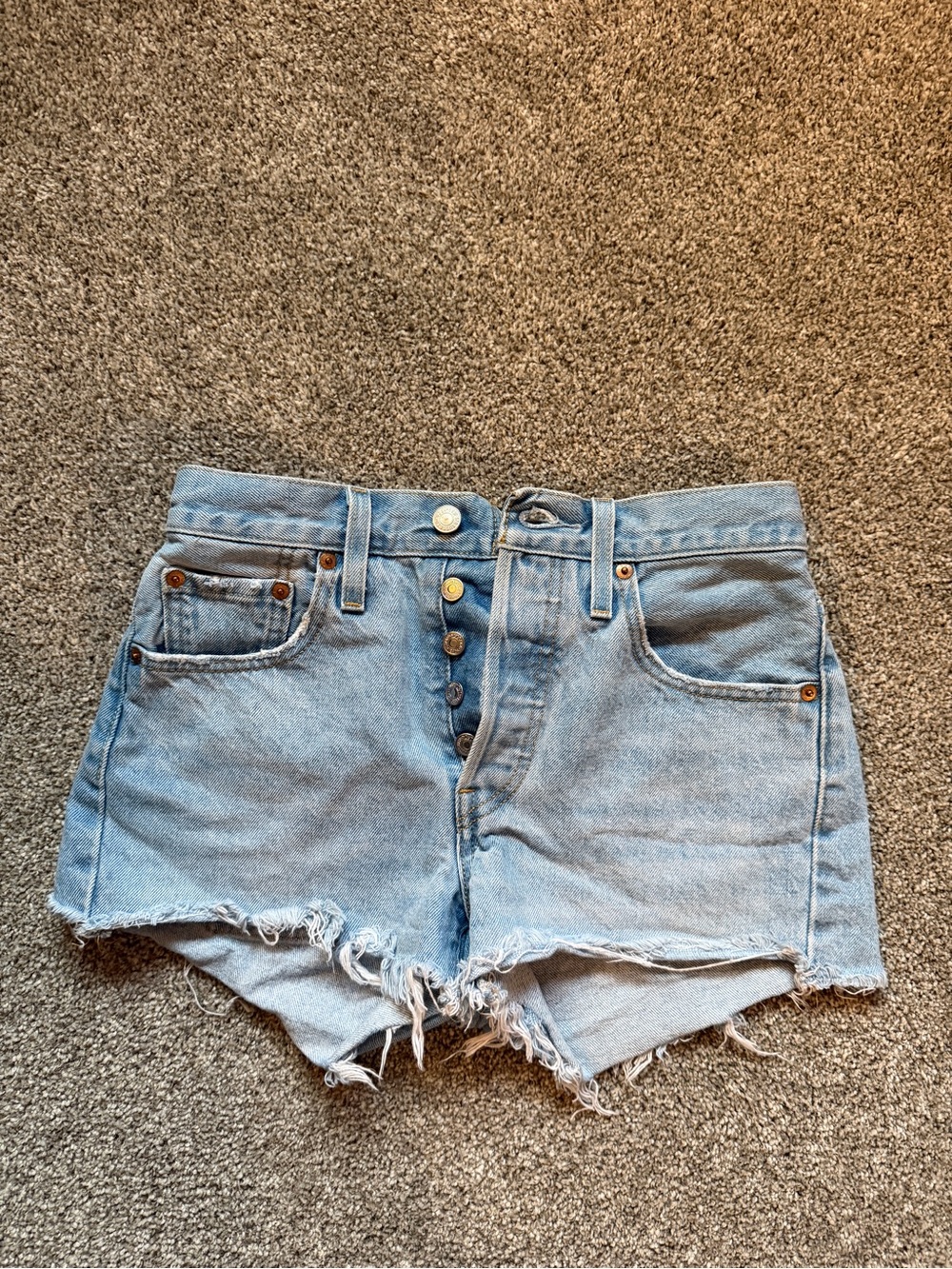 Levi’s 501 Light Blue Denim Cutoff Shorts